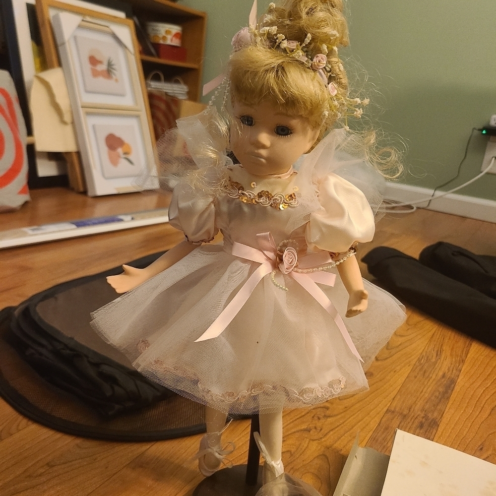 Porcelain ballerina doll